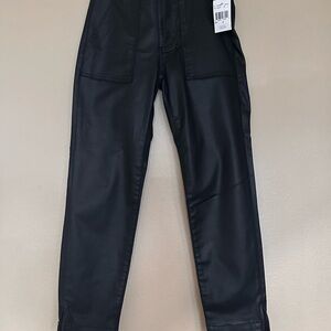 Black Faux Leather Pants
